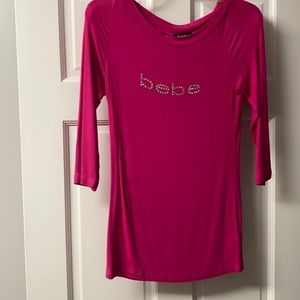 Women's fuschia pink bebe top